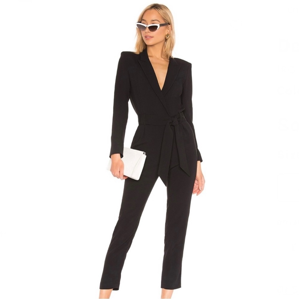 IRO REVOLVE BLACK SUIT JUMPSUIT